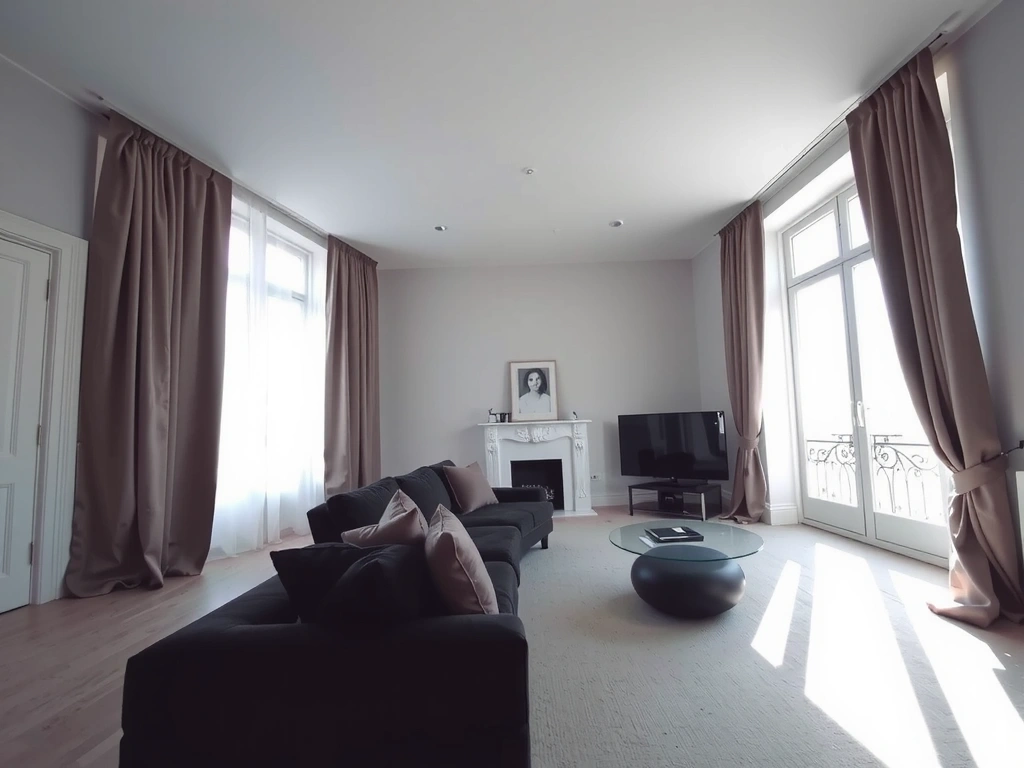 Parisian apartment interior in soft light